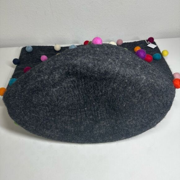 Rare Wool Felt Big Basket Gray Made In Nepal New Zélande Wool - Picture 4 of 12